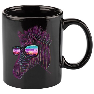 Retro 80s Zebra Shade 11oz C Handle Ceramic Mug