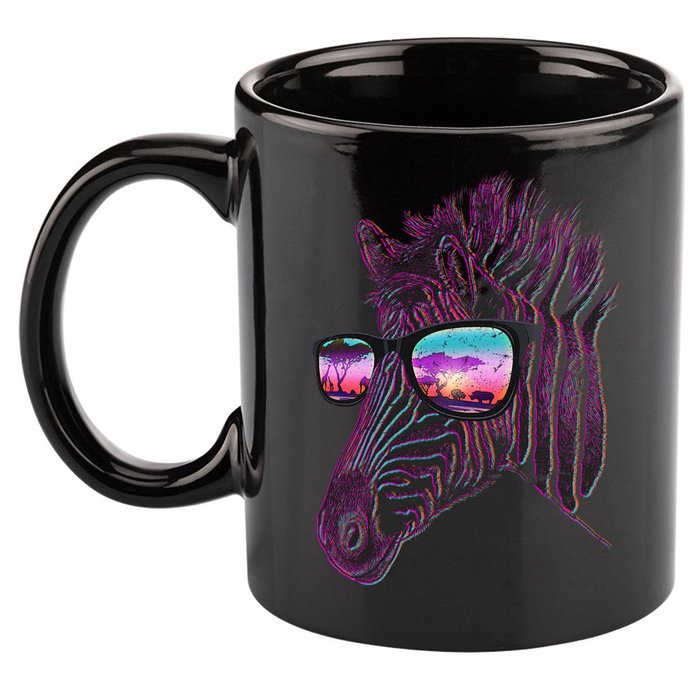 Retro 80s Zebra Shade 11oz C Handle Ceramic Mug