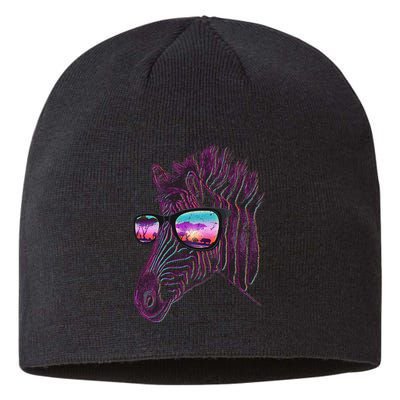 Retro 80s Zebra Shade Sustainable Beanie