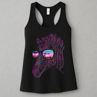 Retro 80s Zebra Shade Womens Tank Top