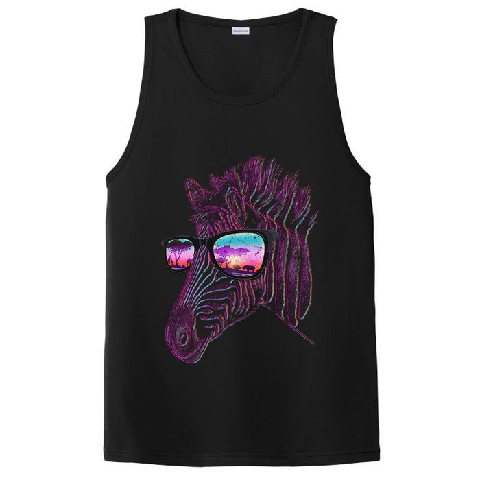 Retro 80s Zebra Shade PosiCharge Competitor Tank