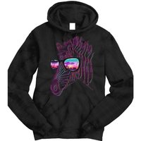 Retro 80s Zebra Shade Tie Dye Hoodie