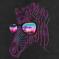 Retro 80s Zebra Shade Trucker Hat