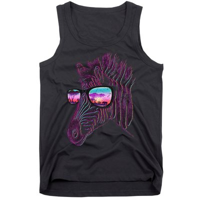 Retro 80s Zebra Shade Tank Top