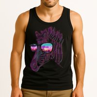 Retro 80s Zebra Shade Tank Top