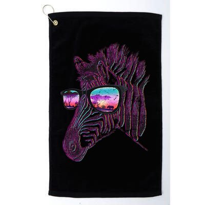 Retro 80s Zebra Shade Golf Towel