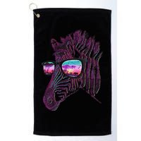 Retro 80s Zebra Shade Golf Towel