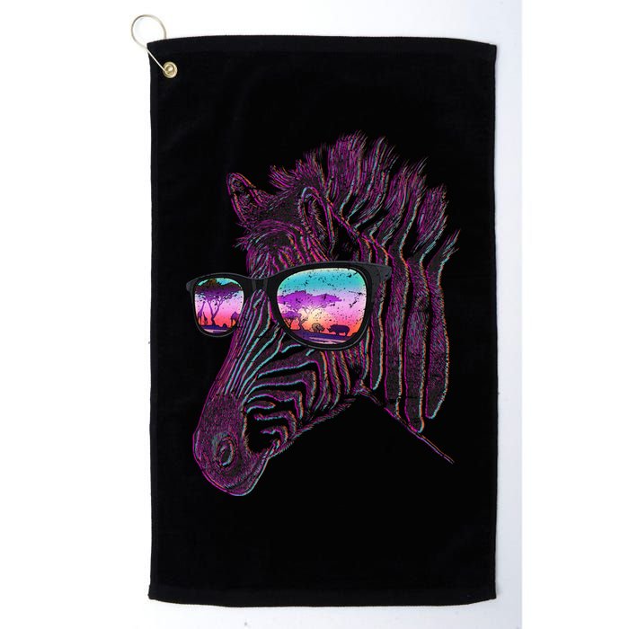 Retro 80s Zebra Shade Golf Towel