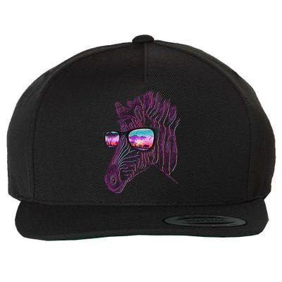 Retro 80s Zebra Shade Wool Snapback Cap