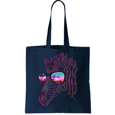 Retro 80s Zebra Shade Tote Bag