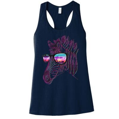 Retro 80s Zebra Shade Women's Racerback Tank