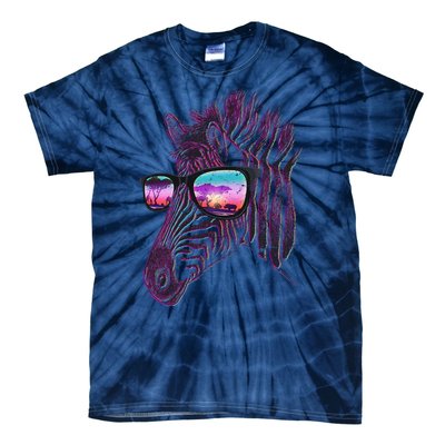 Retro 80s Zebra Shade Tie-Dye T-Shirt