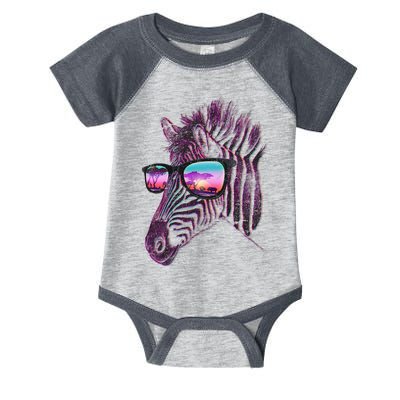 Retro 80s Zebra Shade Infant Baby Jersey Bodysuit