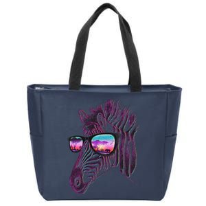 Retro 80s Zebra Shade Zip Tote Bag