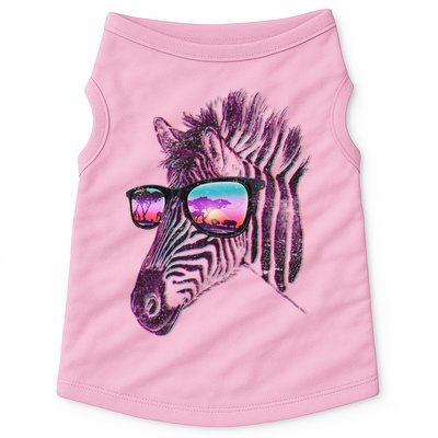 Retro 80s Zebra Shade Doggie Tank