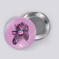 Retro 80s Zebra Shade Button