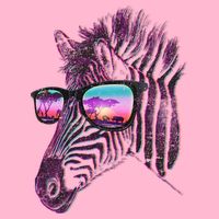 Retro 80s Zebra Shade Mousepad