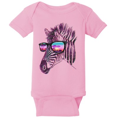 Retro 80s Zebra Shade Baby Bodysuit