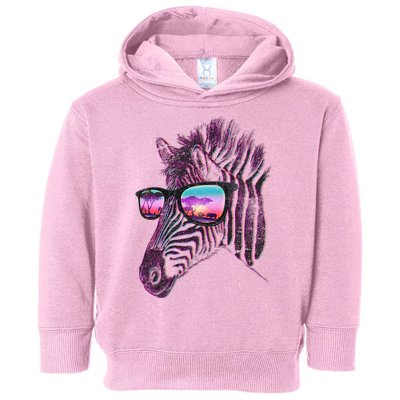 Retro 80s Zebra Shade Toddler Hoodie