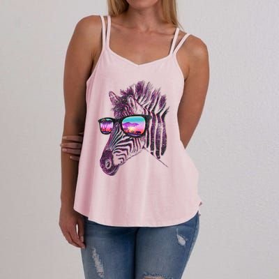 Retro 80s Zebra Shade Women's Strappy Tank