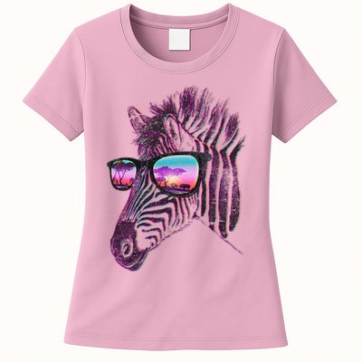 Retro 80s Zebra Shade Womens T-Shirt