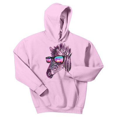 Retro 80s Zebra Shade Kids Hoodie