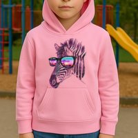 Retro 80s Zebra Shade Kids Hoodie