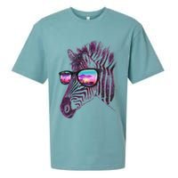 Retro 80s Zebra Shade Sueded Cloud Jersey T-Shirt