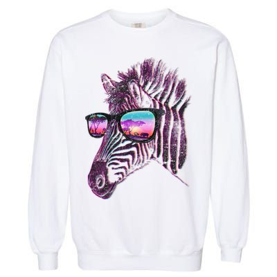 Retro 80s Zebra Shade Garment-Dyed Sweatshirt