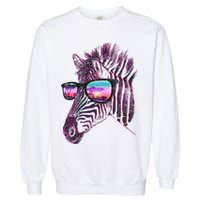 Retro 80s Zebra Shade Garment-Dyed Sweatshirt