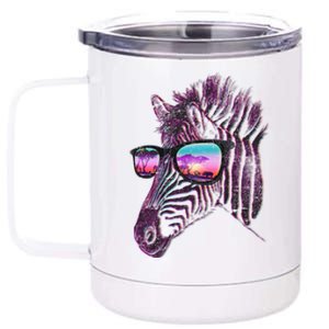 Retro 80s Zebra Shade 12 oz Stainless Steel Tumbler Cup