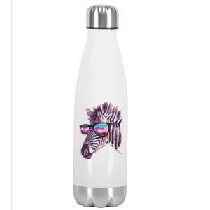 Retro 80s Zebra Shade Stainless Steel Insulated Water Bottle