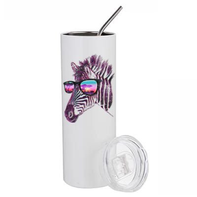 Retro 80s Zebra Shade Stainless Steel Tumbler