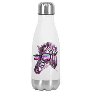 Retro 80s Zebra Shade Stainless Steel Insulated Water Bottle