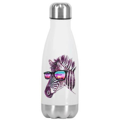 Retro 80s Zebra Shade Stainless Steel Insulated Water Bottle