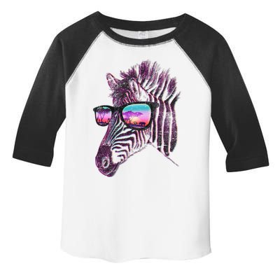 Retro 80s Zebra Shade Toddler Fine Jersey T-Shirt