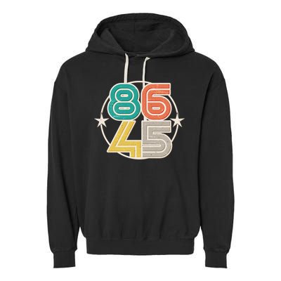 Retro 86 45 Impeach Trump Garment-Dyed Fleece Hoodie