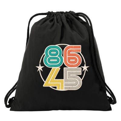 Retro 86 45 Impeach Trump Drawstring Bag