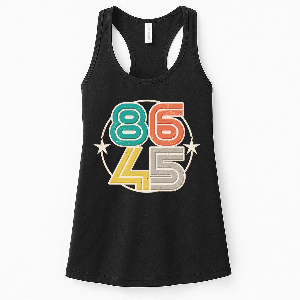 Retro 86 45 Impeach Trump Womens Tank Top
