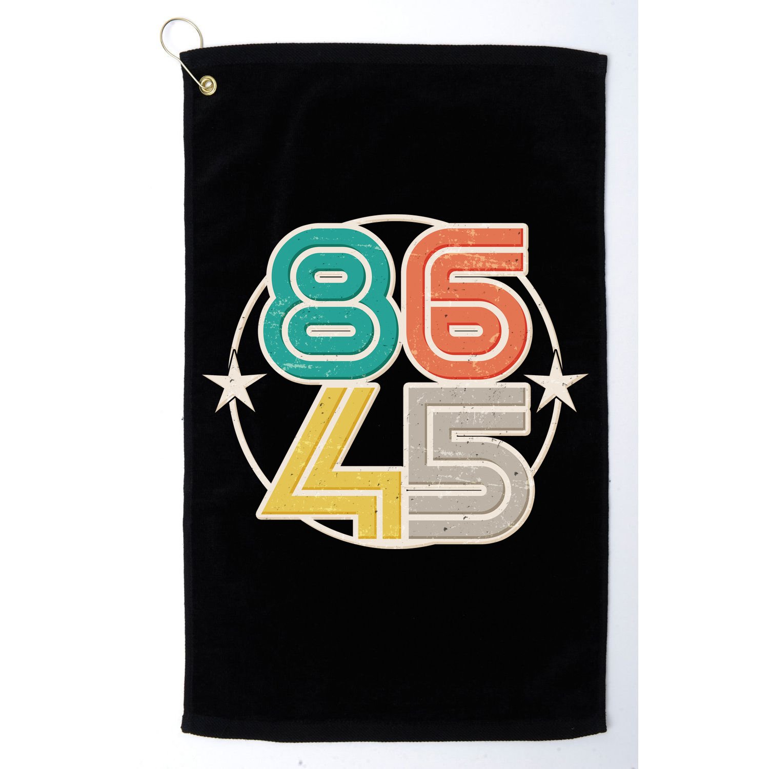 Retro 86 45 Impeach Trump Golf Towel