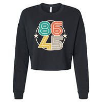 Retro 86 45 Impeach Trump Cropped Pullover Crew