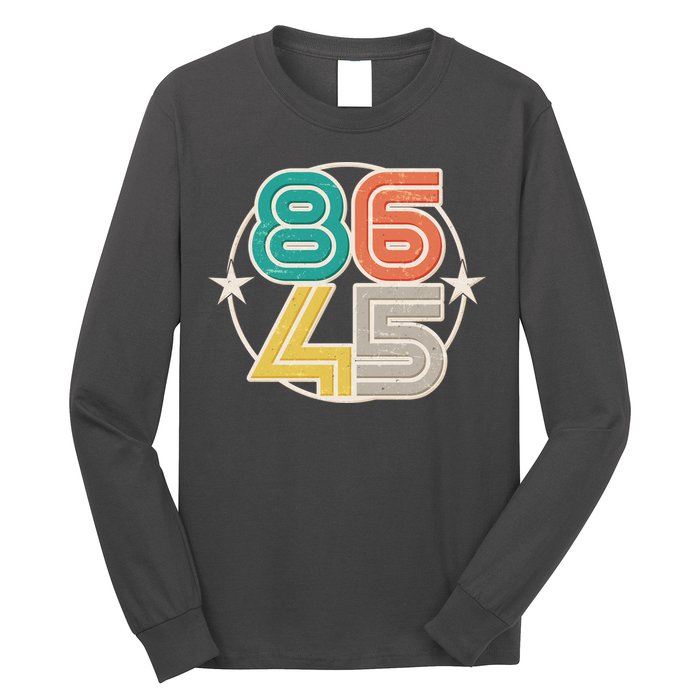 Retro 86 45 Impeach Trump Long Sleeve Shirt