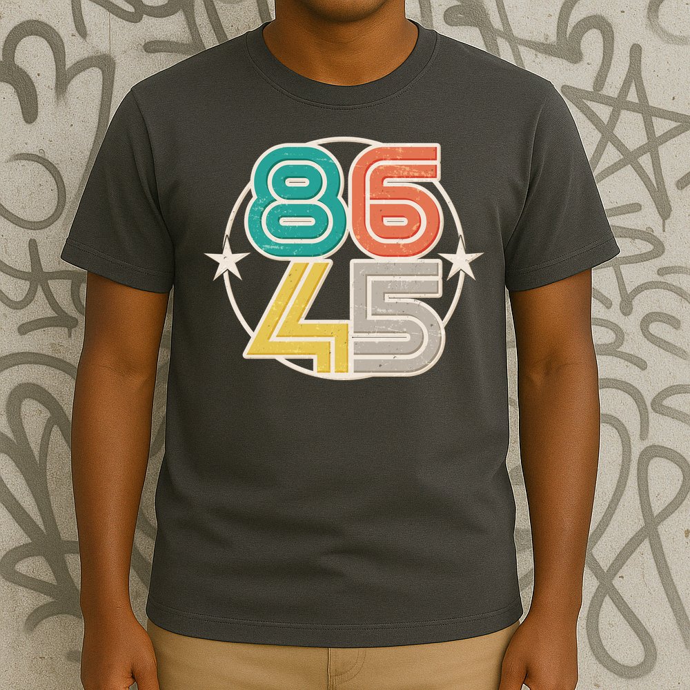 Retro 86 45 Impeach Trump T-Shirt