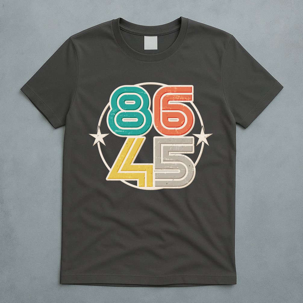 Retro 86 45 Impeach Trump T-Shirt