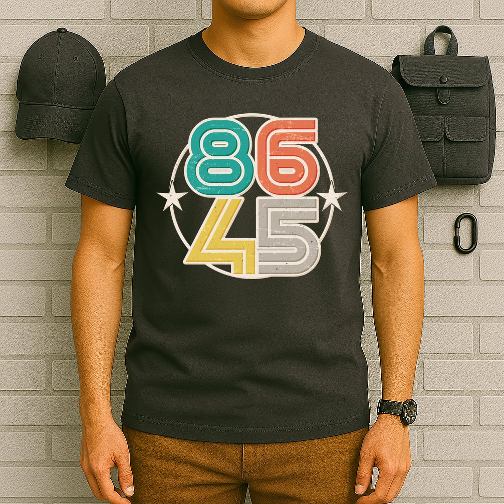 Retro 86 45 Impeach Trump T-Shirt
