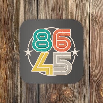 Retro 86 45 Impeach Trump Coaster