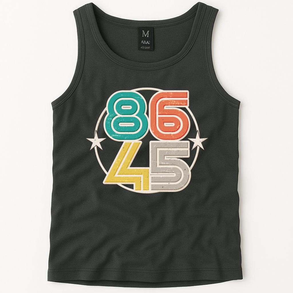 Retro 86 45 Impeach Trump Tank Top