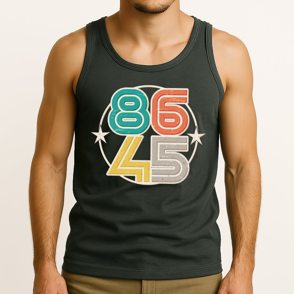 Retro 86 45 Impeach Trump Tank Top