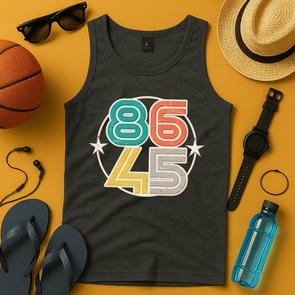 Retro 86 45 Impeach Trump Tank Top