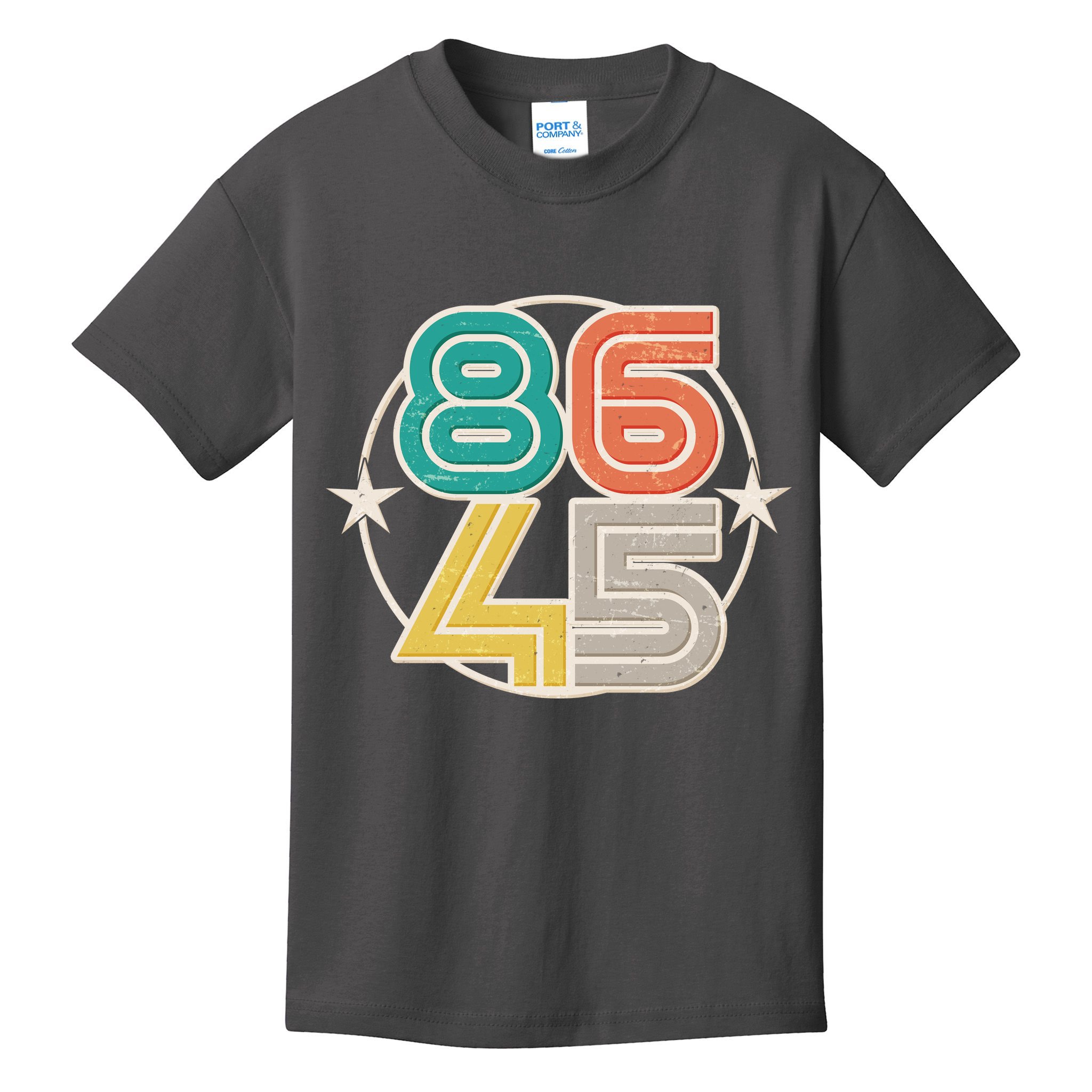 Retro 86 45 Impeach Trump Kids T-Shirt
